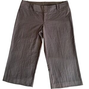 Mossimo Gray Charcoal with White Pinstripe Wide Leg Capri Dress Pants